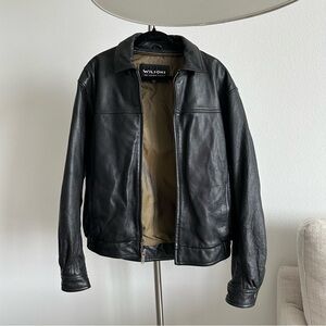 Vintage Wilson’s Men’s Leather Jacket with Removable Zip Liner